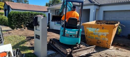 Excavation work taking place in Ormeau, QLD near the Gold Coast